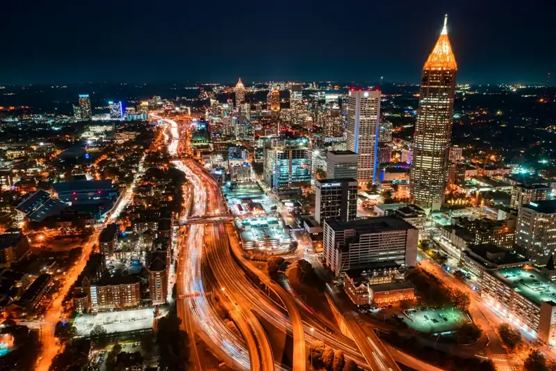 Time lapse photography of city during night time