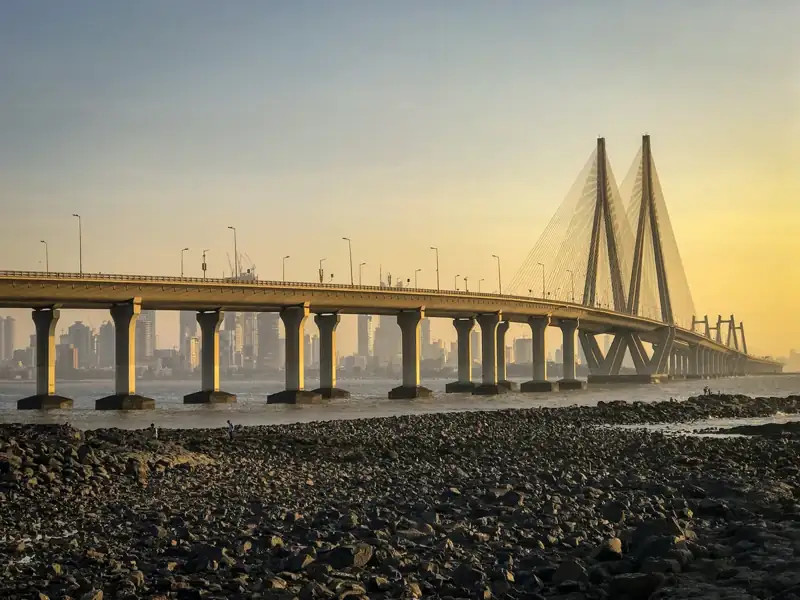 Brown bridge during golden hour