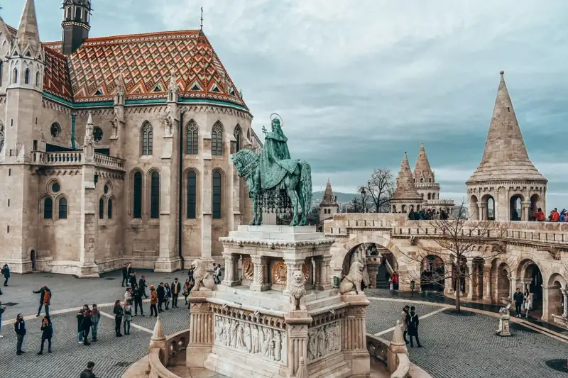 Fisherman's bastion in Budapest during daytime