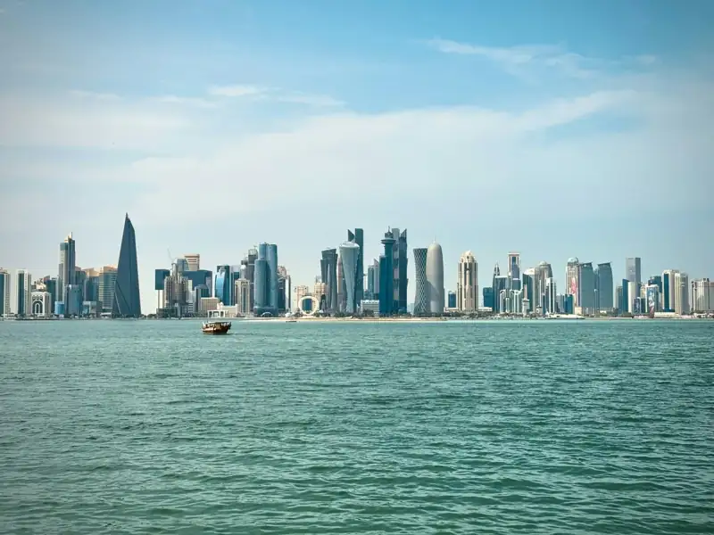 A view of a city from across the water