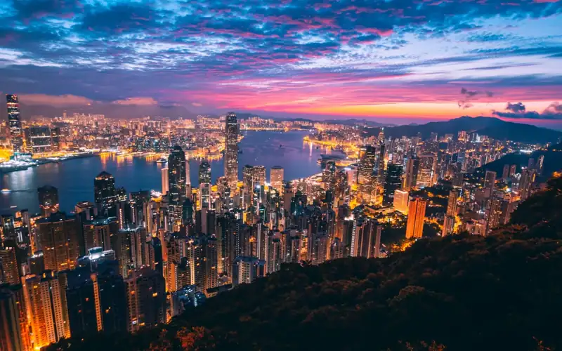 Aerial photography of city buildings