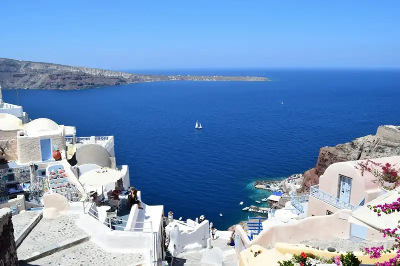 Buildings near ocean