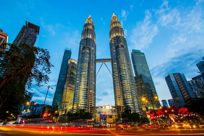 Architectural photography of lighted city buildings