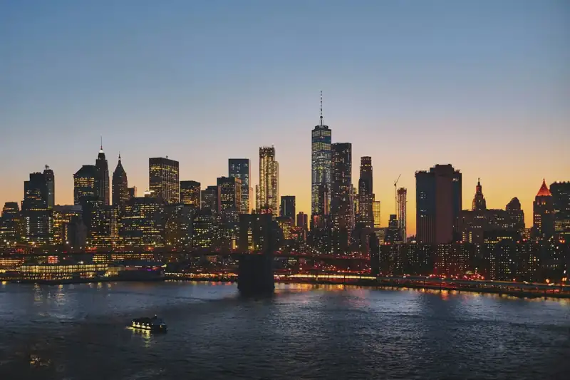 Panoramic photography of Brooklyn Bridge