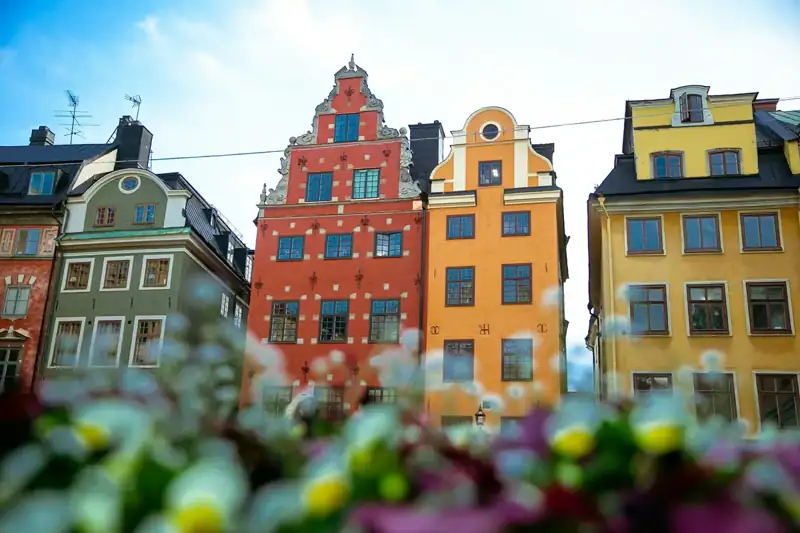 Assorted-color buildings during daytime