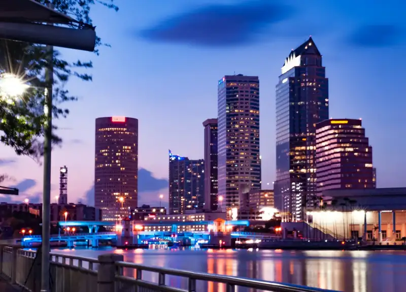 City during golden hour